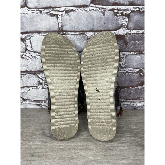 Flexus Spring Step Anatomic Black Leather Rhinestone Strap Sandals Women Sz 10M - Picture 13 of 16